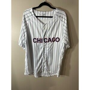 BCO Cubs Baseball Shirt Jersey Short Sleeve Button Up Jersey Style Large